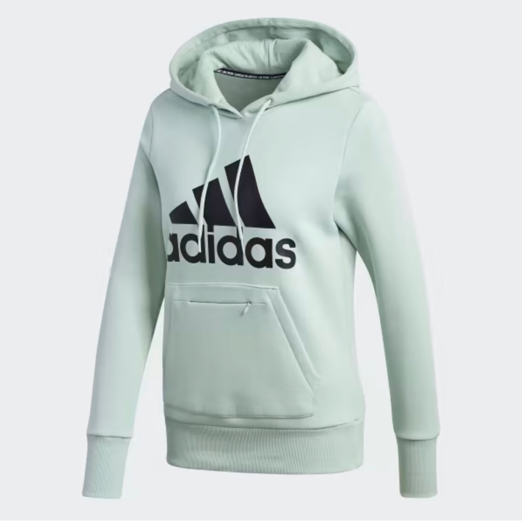 Adidas Badge Of Sport Pullover Fleece Hoodie Sweatshirt M Mint Green